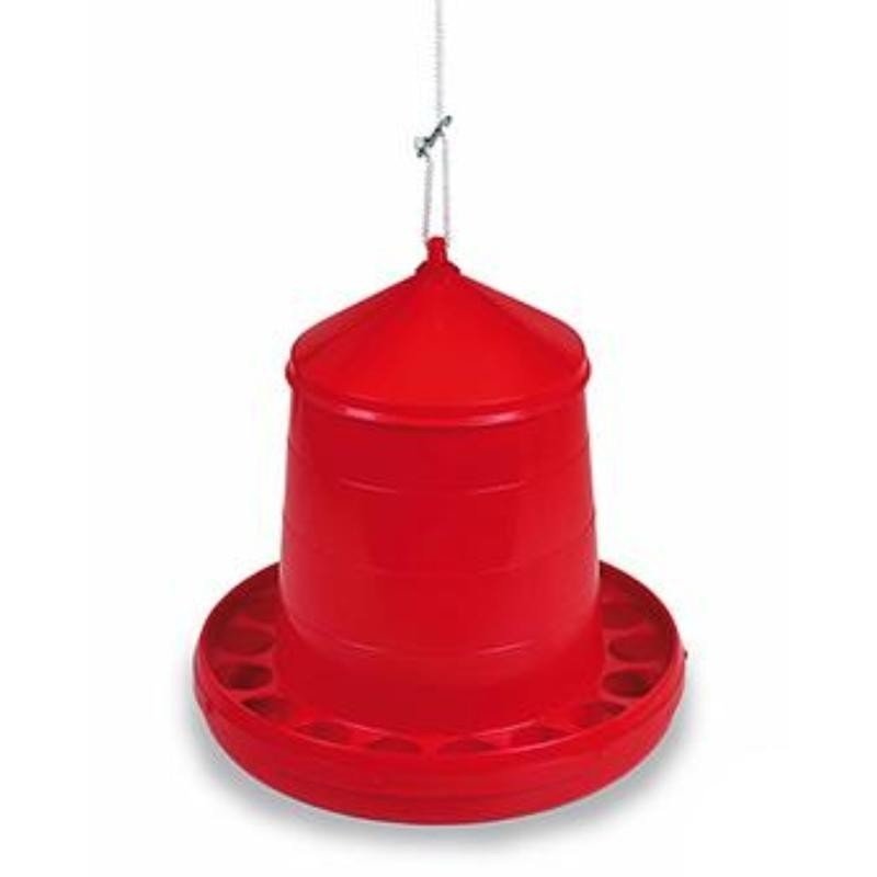 Tolva Plastico Ave 8 KG. Rojo o Pistacho