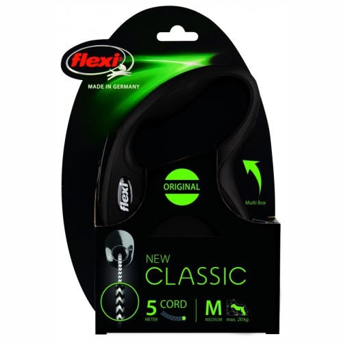 Flexi Nuevo Classic M Cordon 5 Mts. Negro