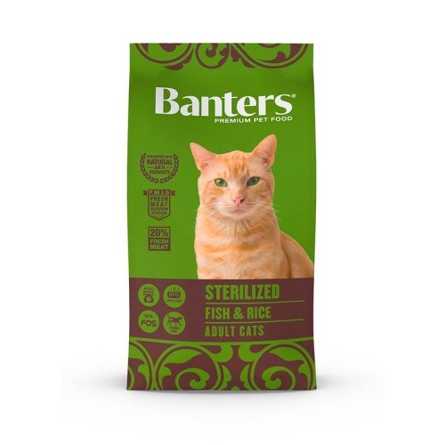 Banters Cat Sterilised Fish&rice 8 KG.