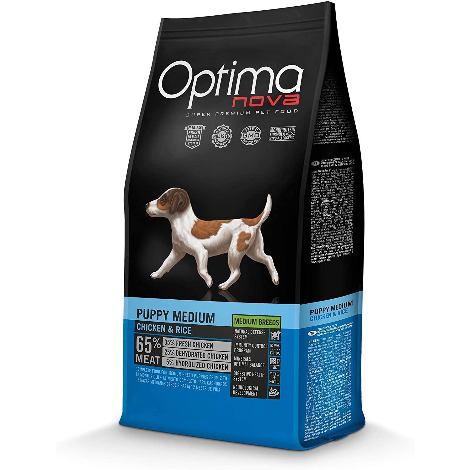 Optima Nova Puppy Medium Chicken 12 KG.