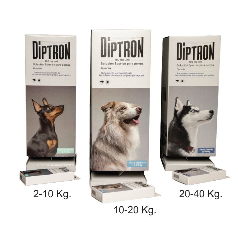 Pipeta Diptron Perro 10-20 Kg. 1 Ud.