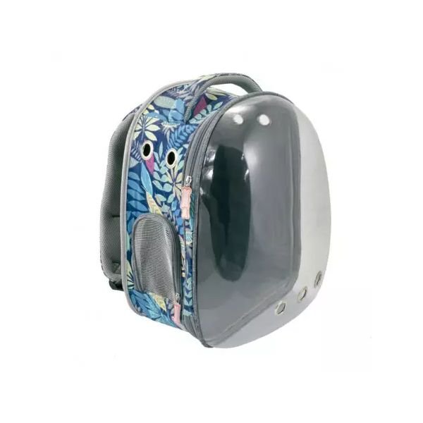 Mochila Space Azul con Flores