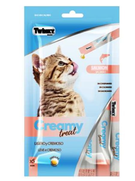 Snack Crema con Salmon 5x15gr.Gatos