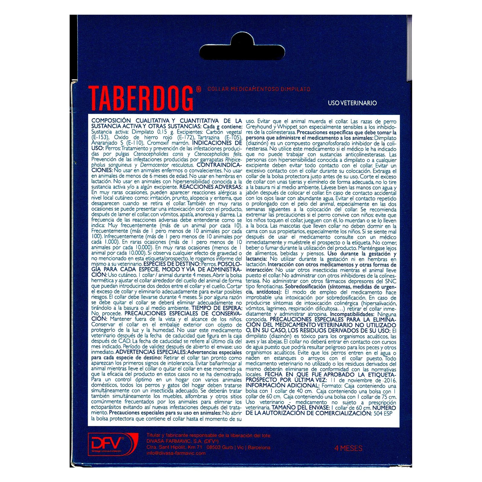 Taberdog Collar Dimpilato 60cm. - Imagen 2