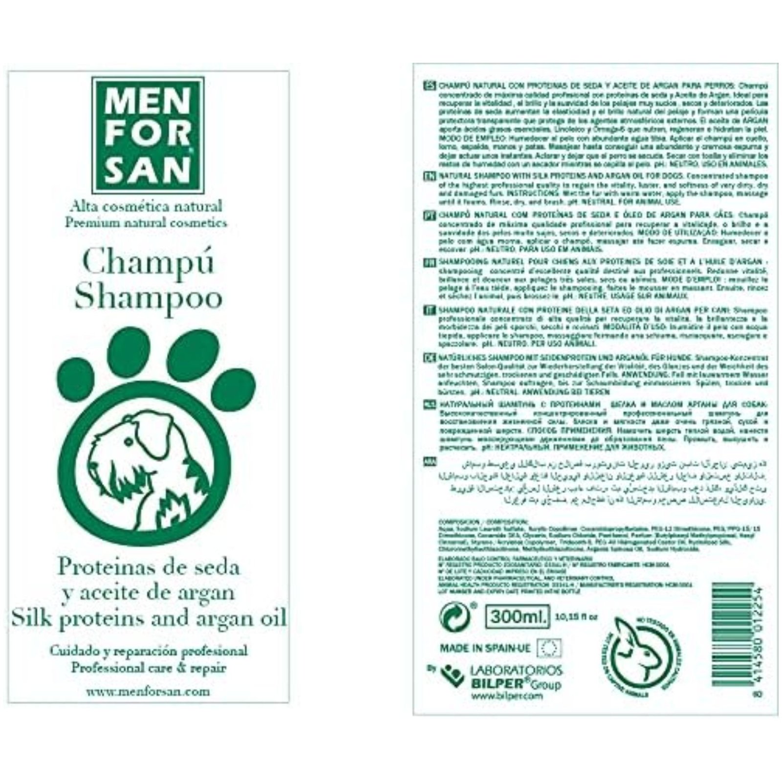 Menforsan Champu Aceite de Argan y Proteinas 300ml. - Imagen 2