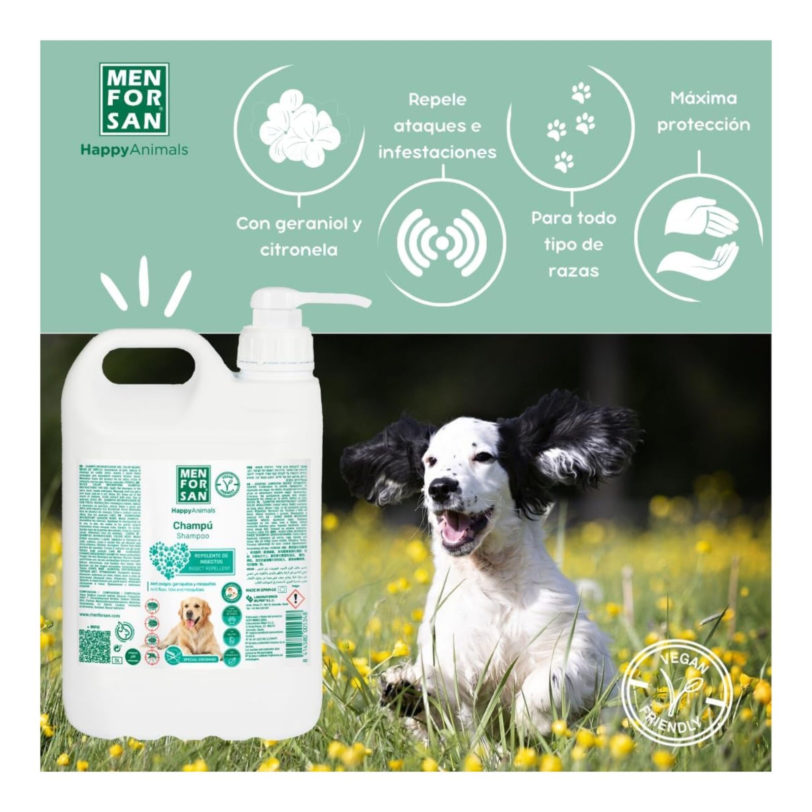 Menforsan Champu Repelente C/citronela 5 Litros - Imagen 3