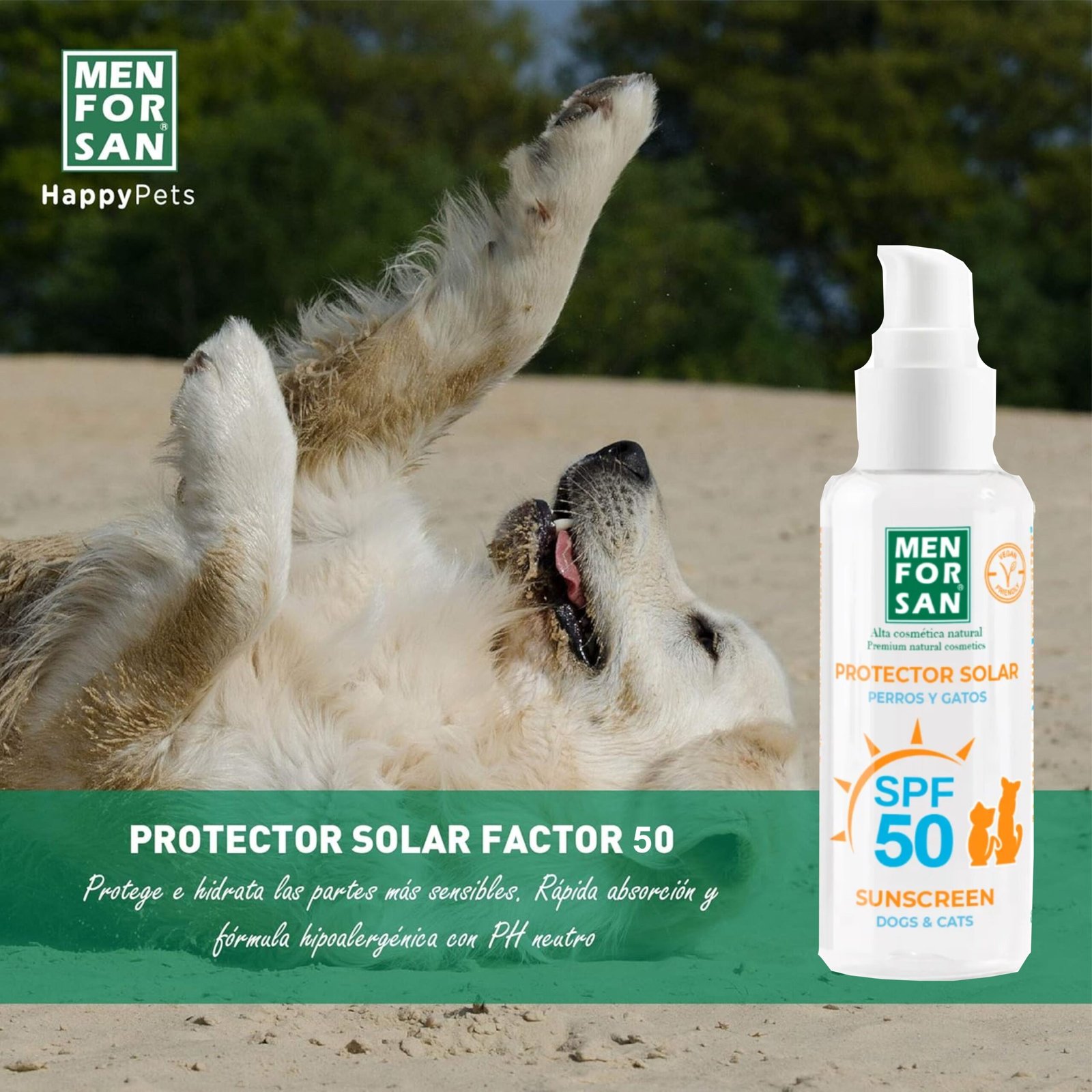 Menforsan Protector Solar Factor 50 60 ML. - Imagen 3