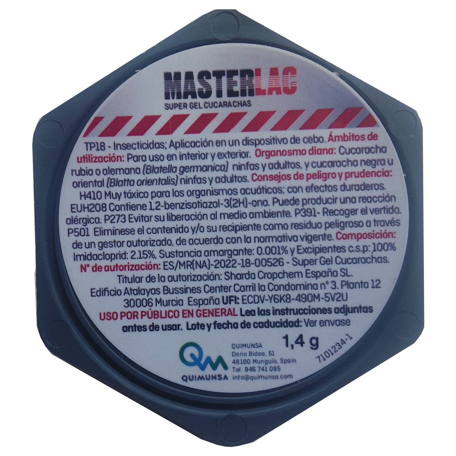 Masterlac Super Gel Trampa Cucarachas 2 X 1,4gr. - Imagen 4