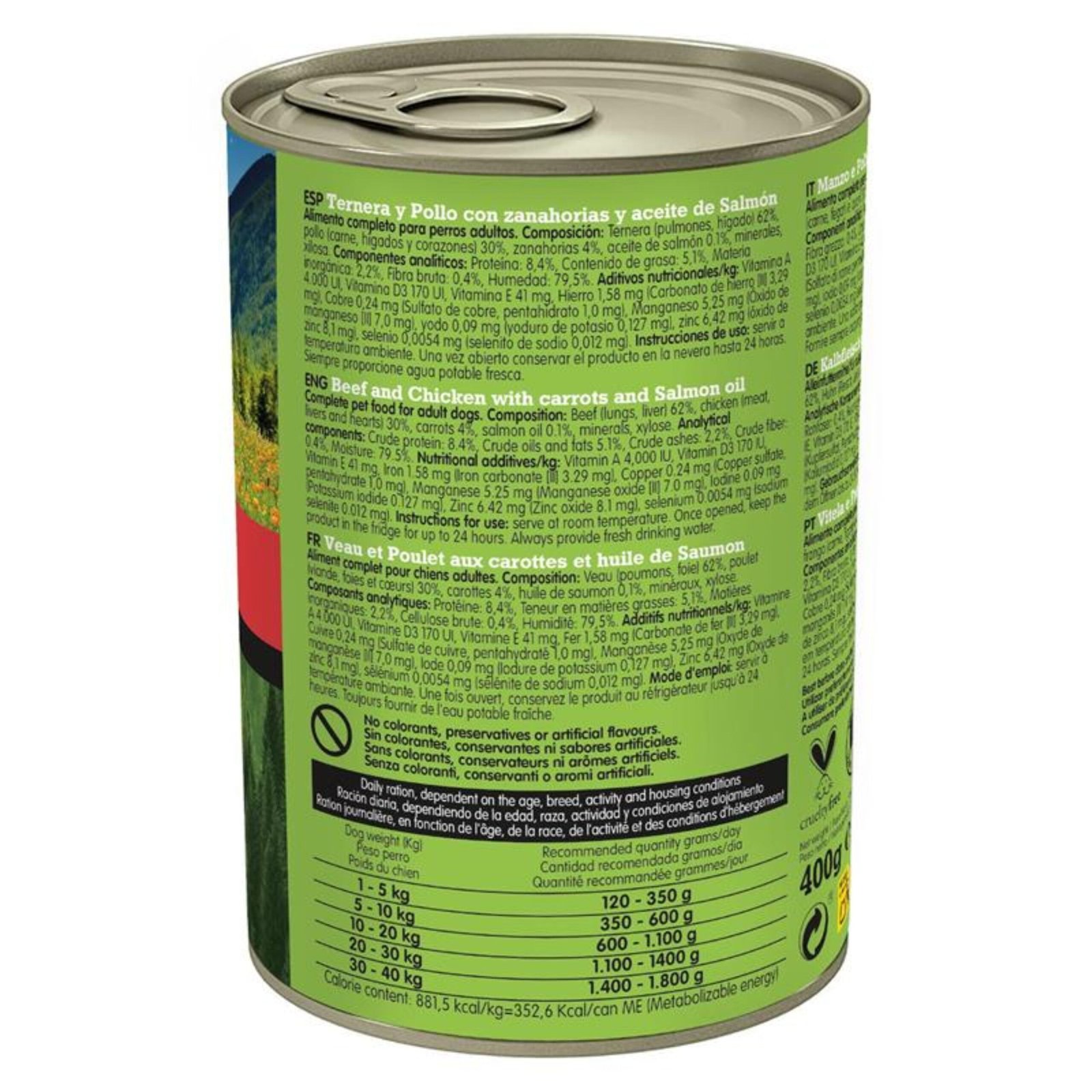 Lata Ternera y Pollo con Zanahorias 400gr. - Imagen 2