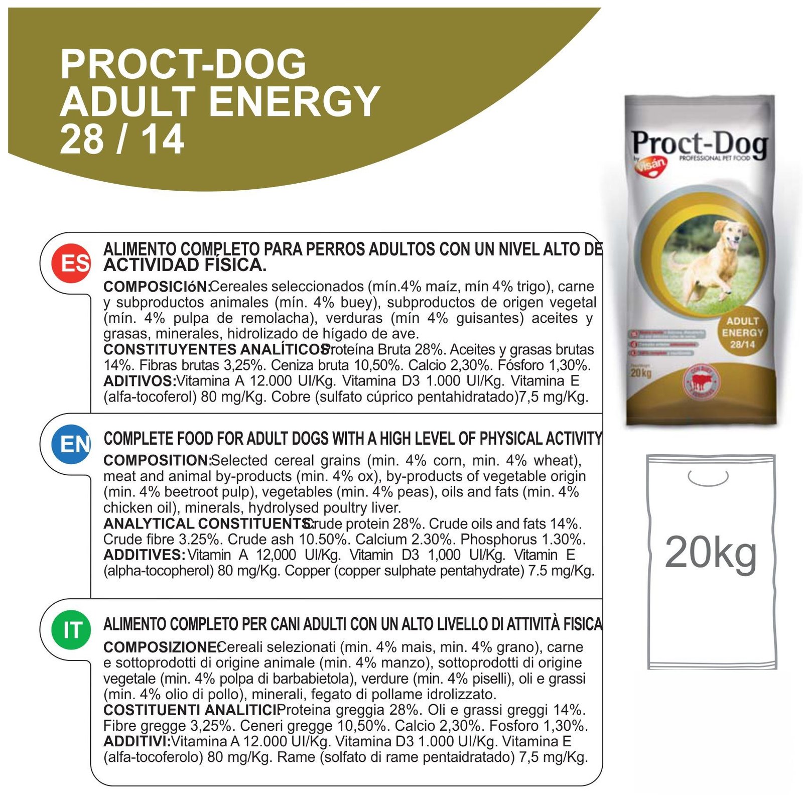 Proct-dog Adult Energy 20 KG. - Imagen 2