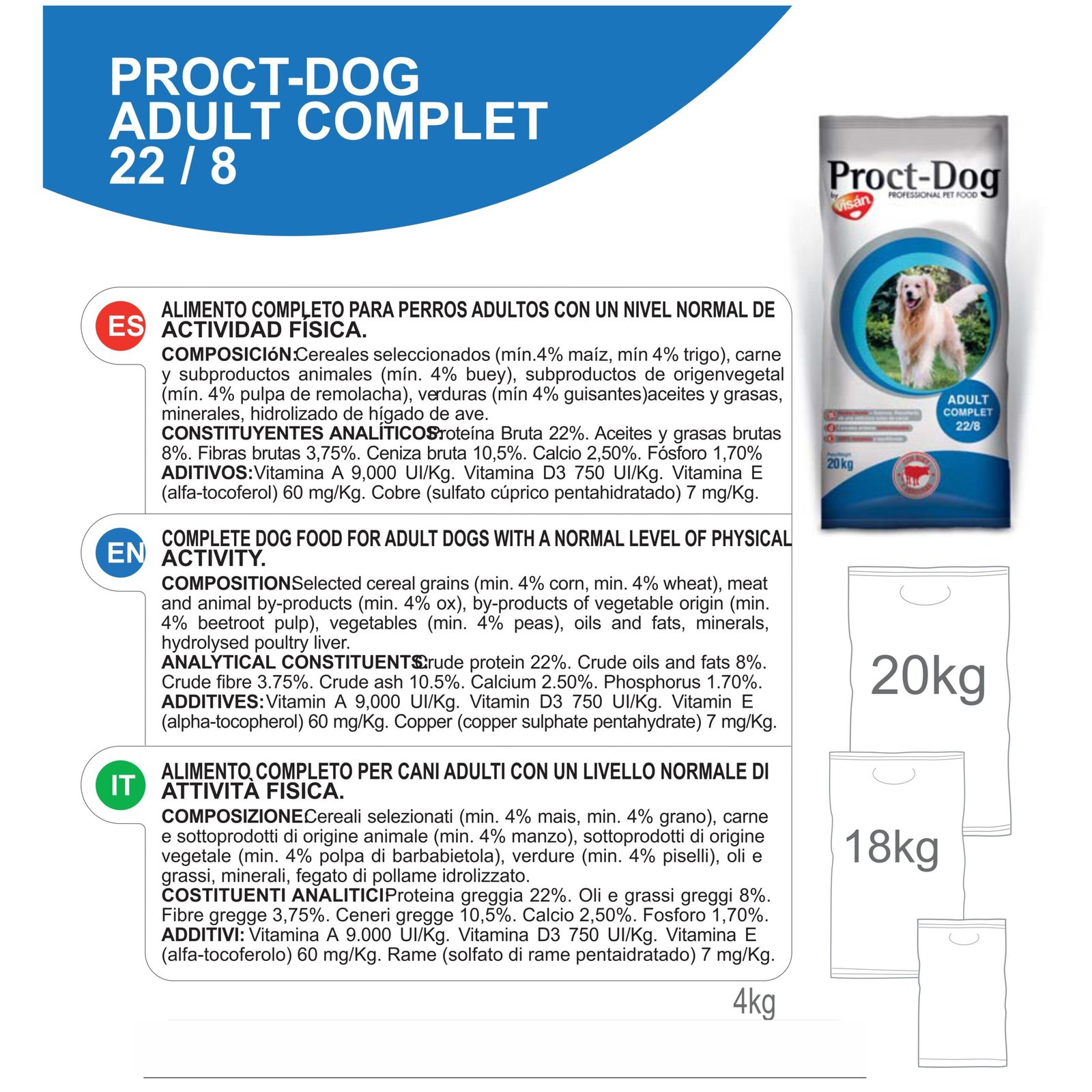 Proct-dog Adult Complet 4 KG. - Imagen 2
