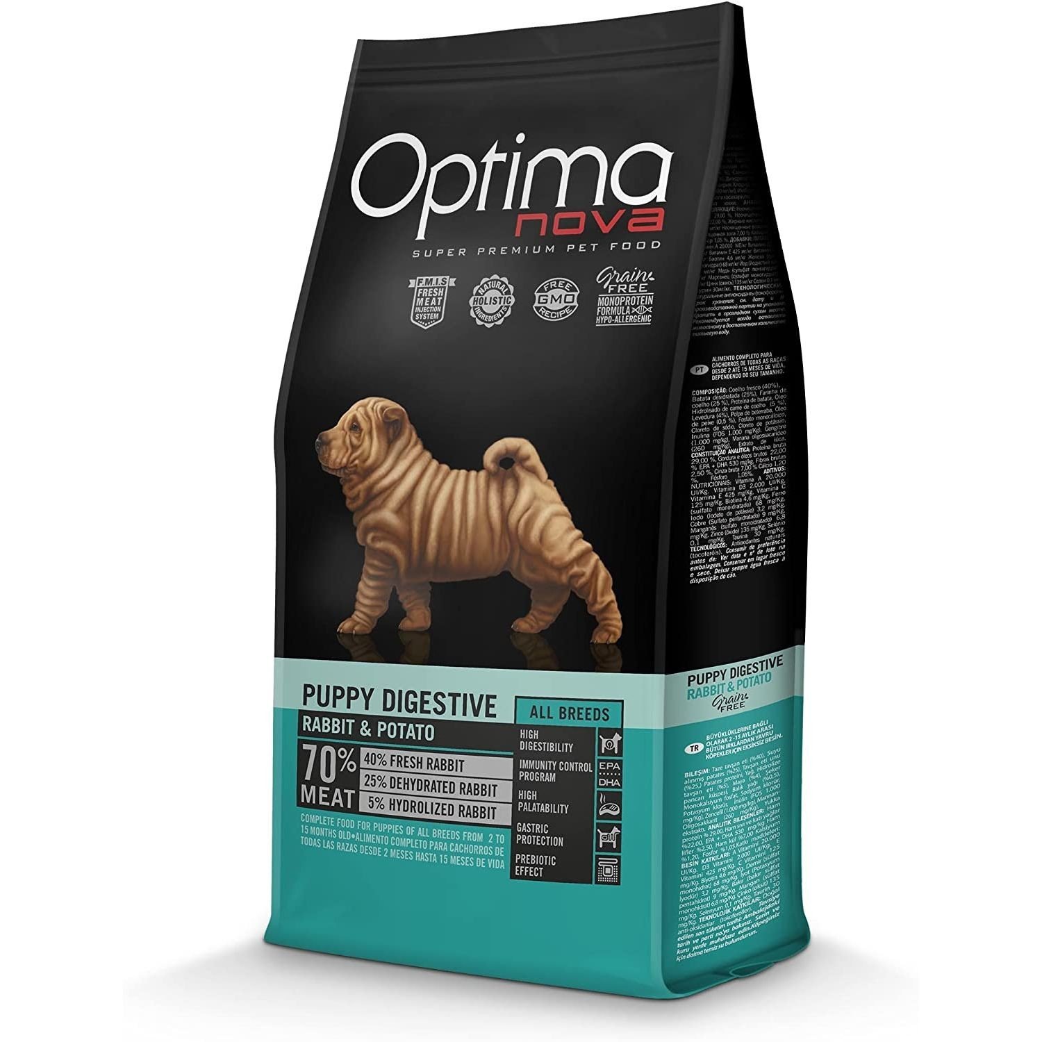 Optima Nova Puppy Digestive 12 KG.