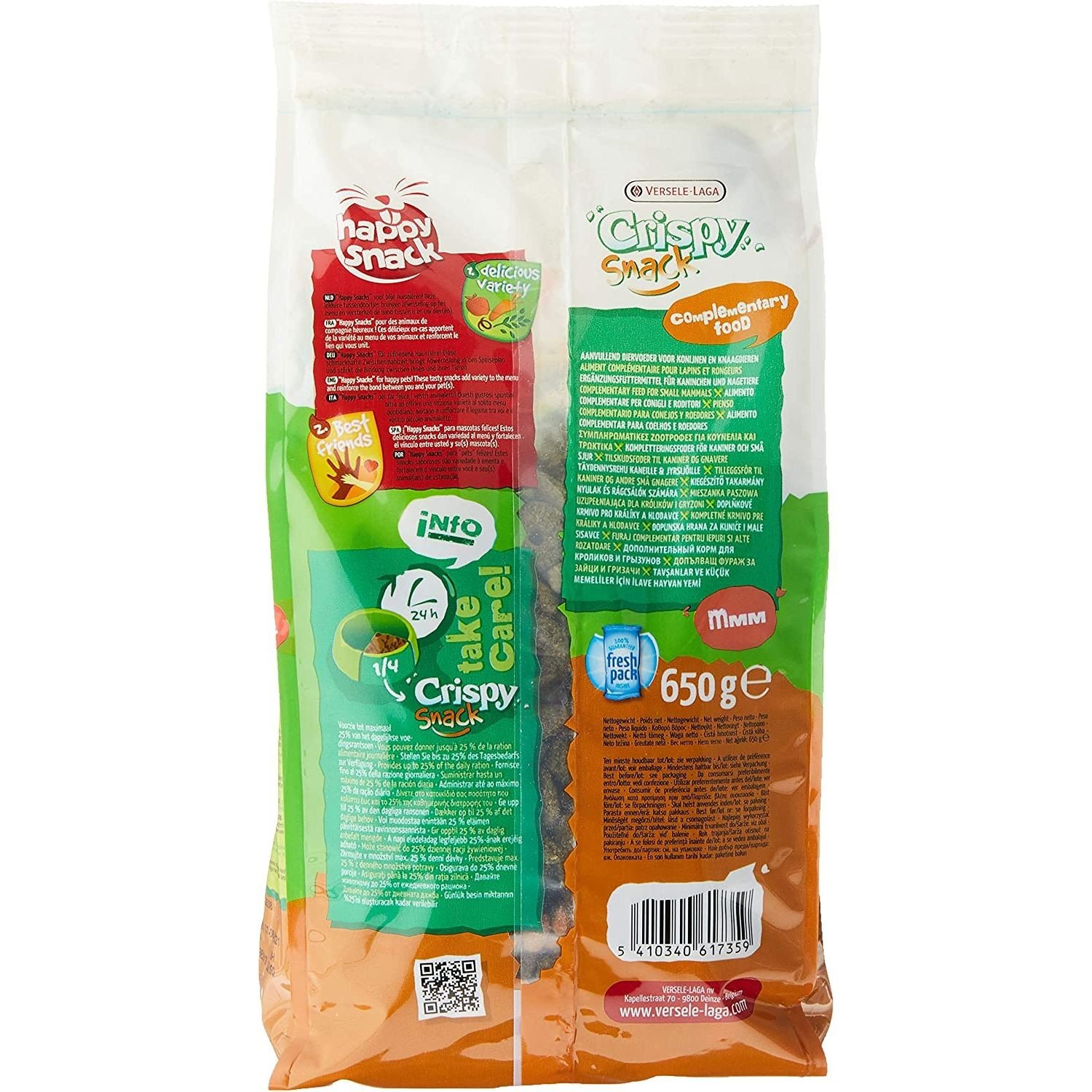 Crispy Snak Fibras 650 GR. Versele-laga - Imagen 3