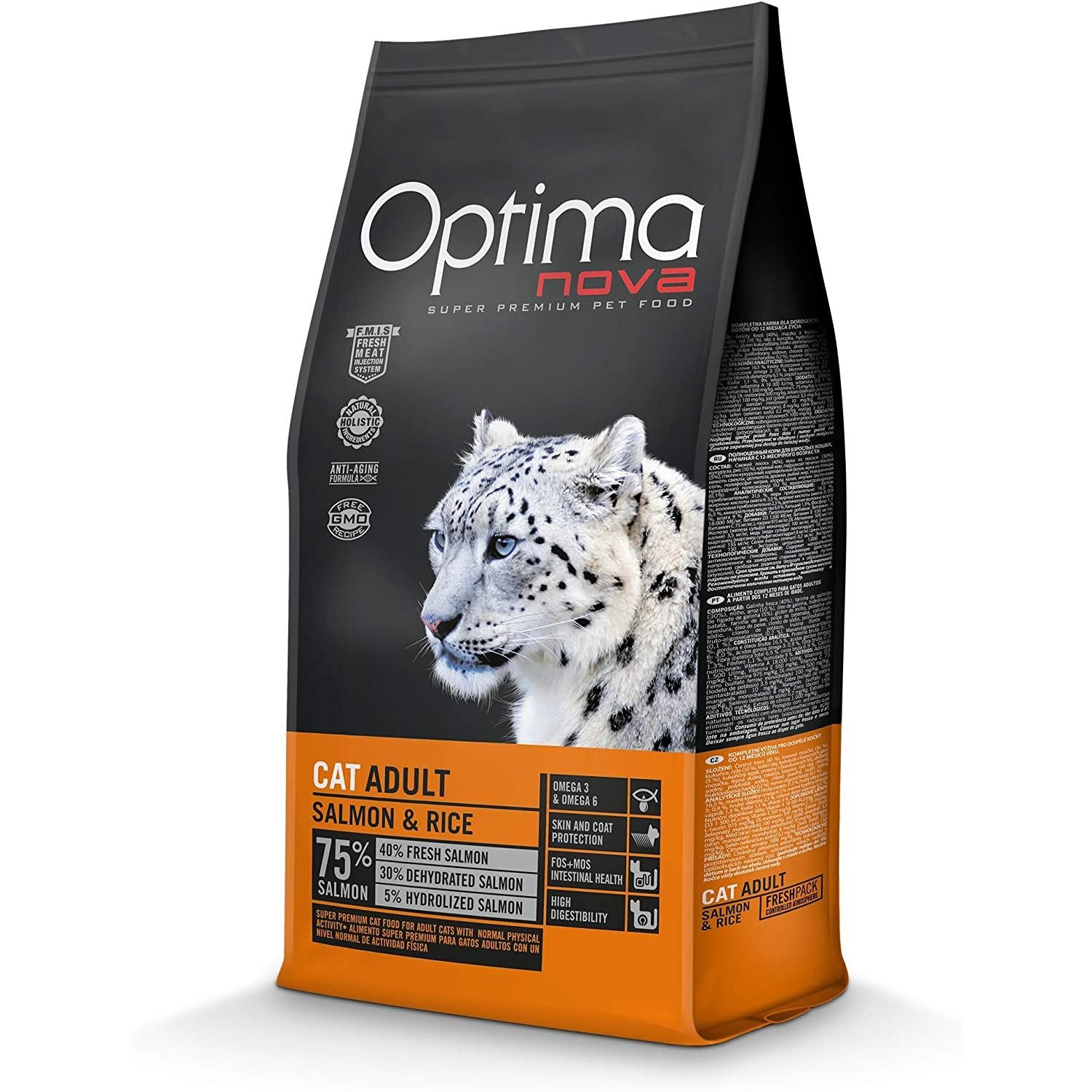 Optima Nova Cat Adult Salmon Rice 2 KG.**
