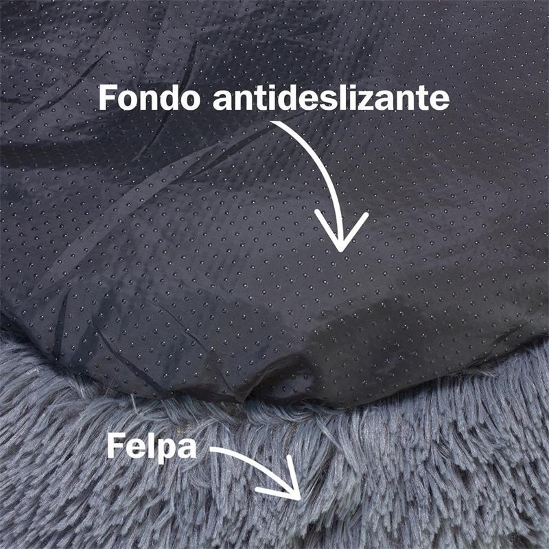 Cama Redonda Suave Gris Oscuro 50cm. - Imagen 3