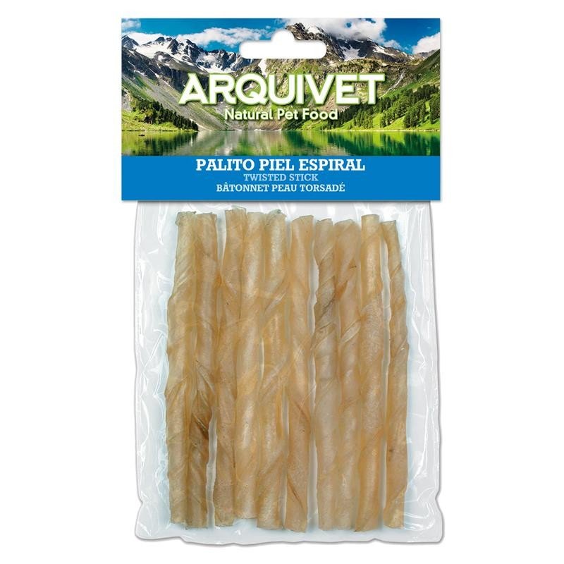 Palitos Piel Espiral 12cm. Bolsa 10 Unidades