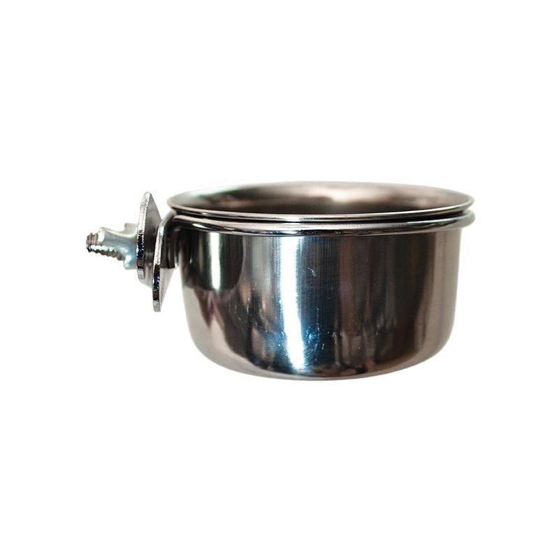Comedero Loro Inox. 9,5cm.CON Tornillo - Imagen 2