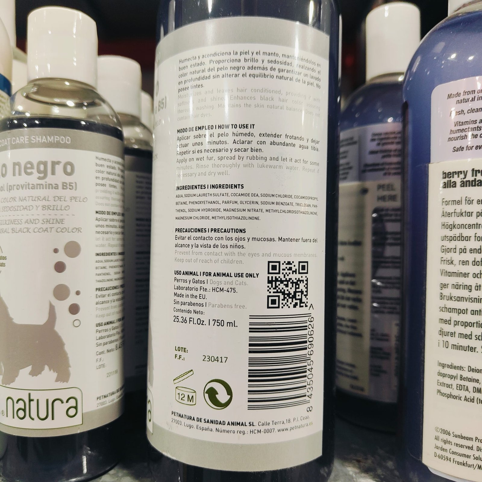 Champu Pelo Negro 750ml. Petnatura - Imagen 3