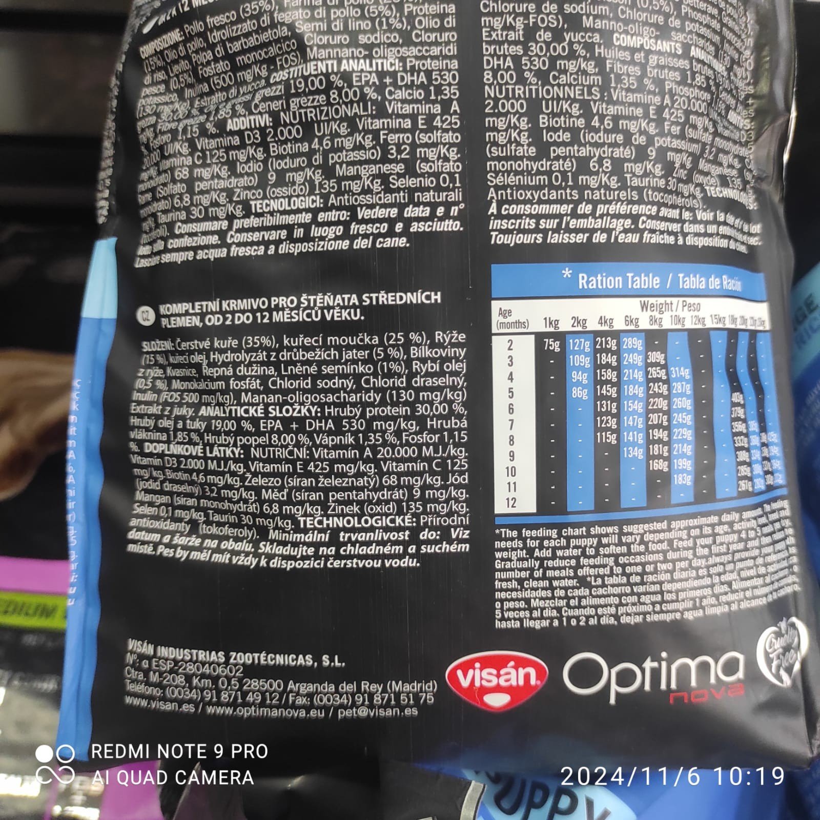 Optima Nova Puppy Medium Chicken 2 KG. - Imagen 7