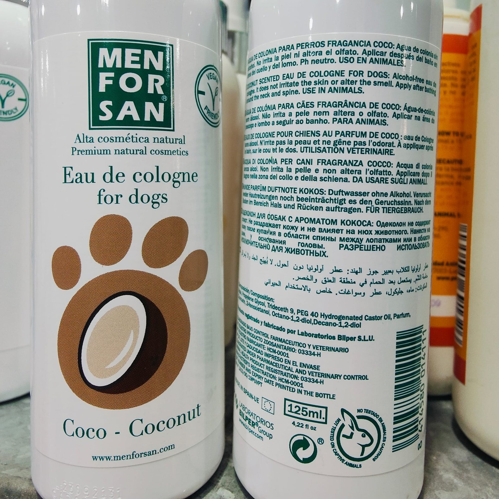 Menforsan Agua de Colonia Coco.perros 125ml. - Imagen 2