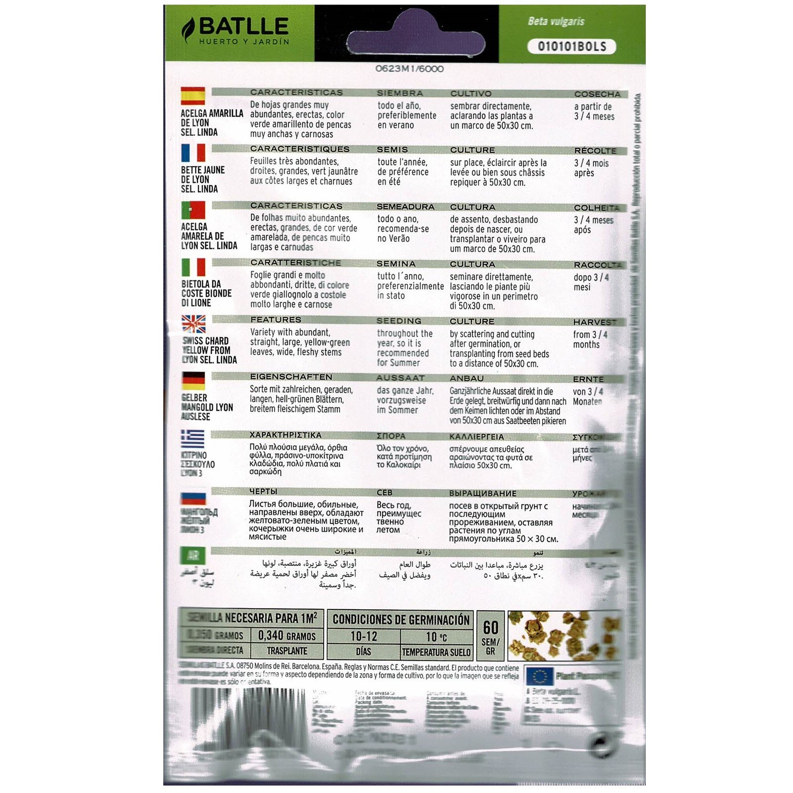 Acelga Amarilla de Lyon.linda Sobre - Imagen 3