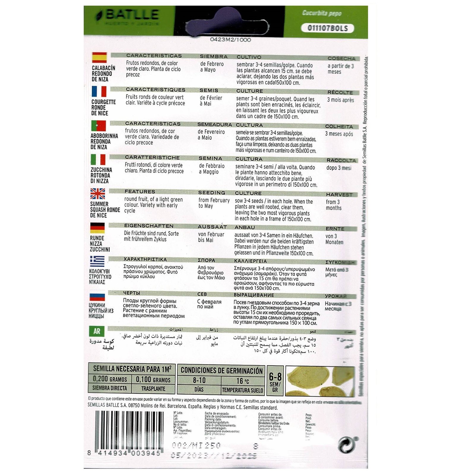 Calabacin Redondo de Niza Sobre - Imagen 2