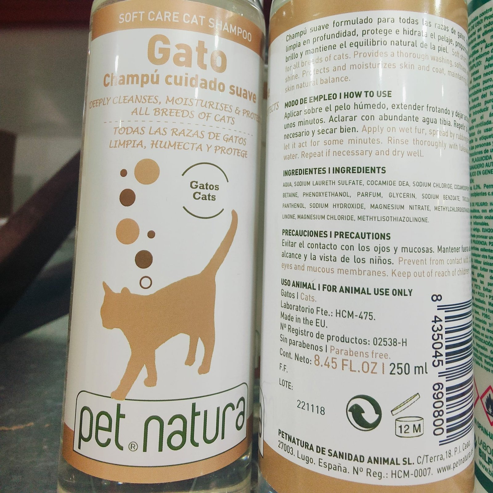Champu Gatos 250 ML. Petnatura - Imagen 2