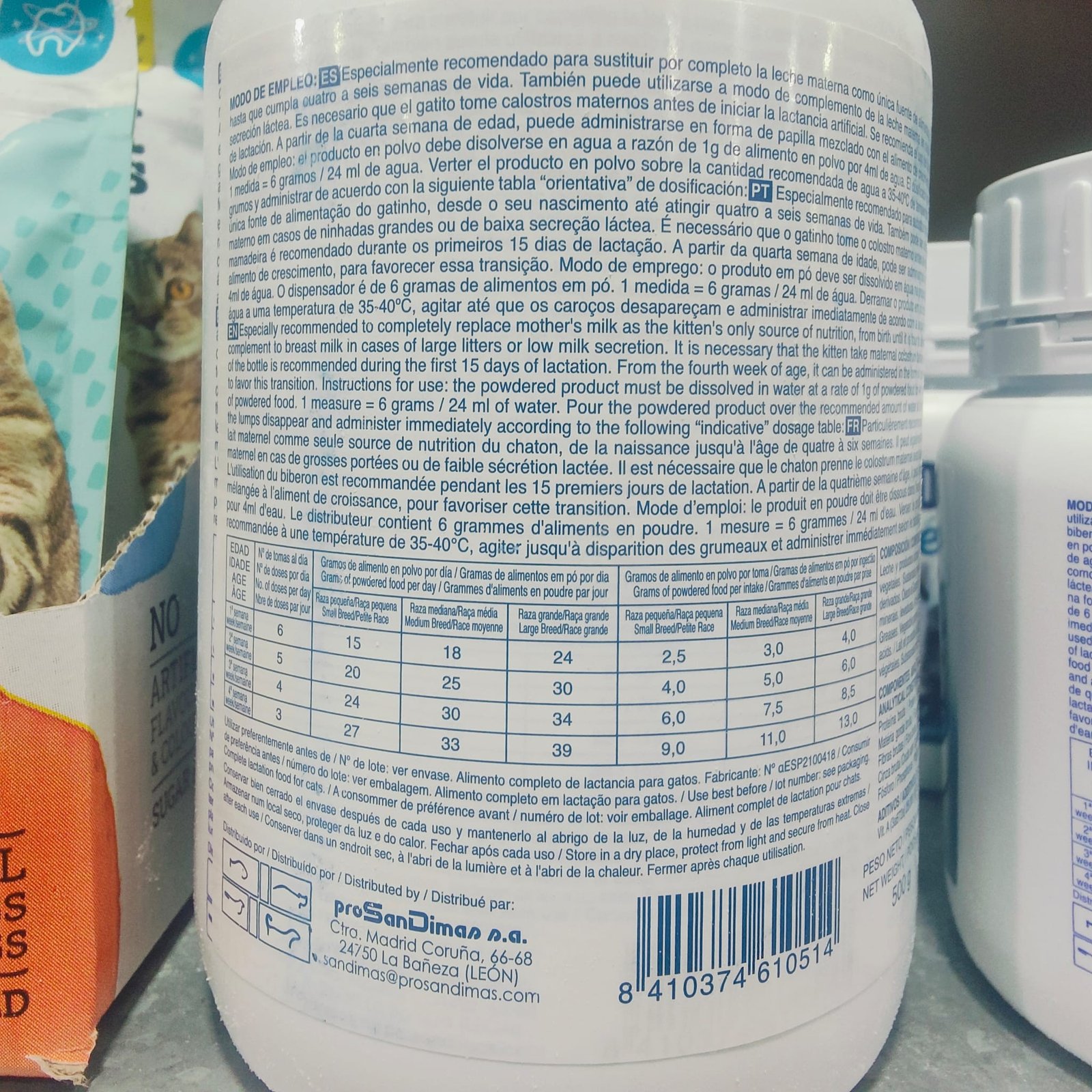 Leche San Dimas para Gatos 500 GR. - Imagen 4