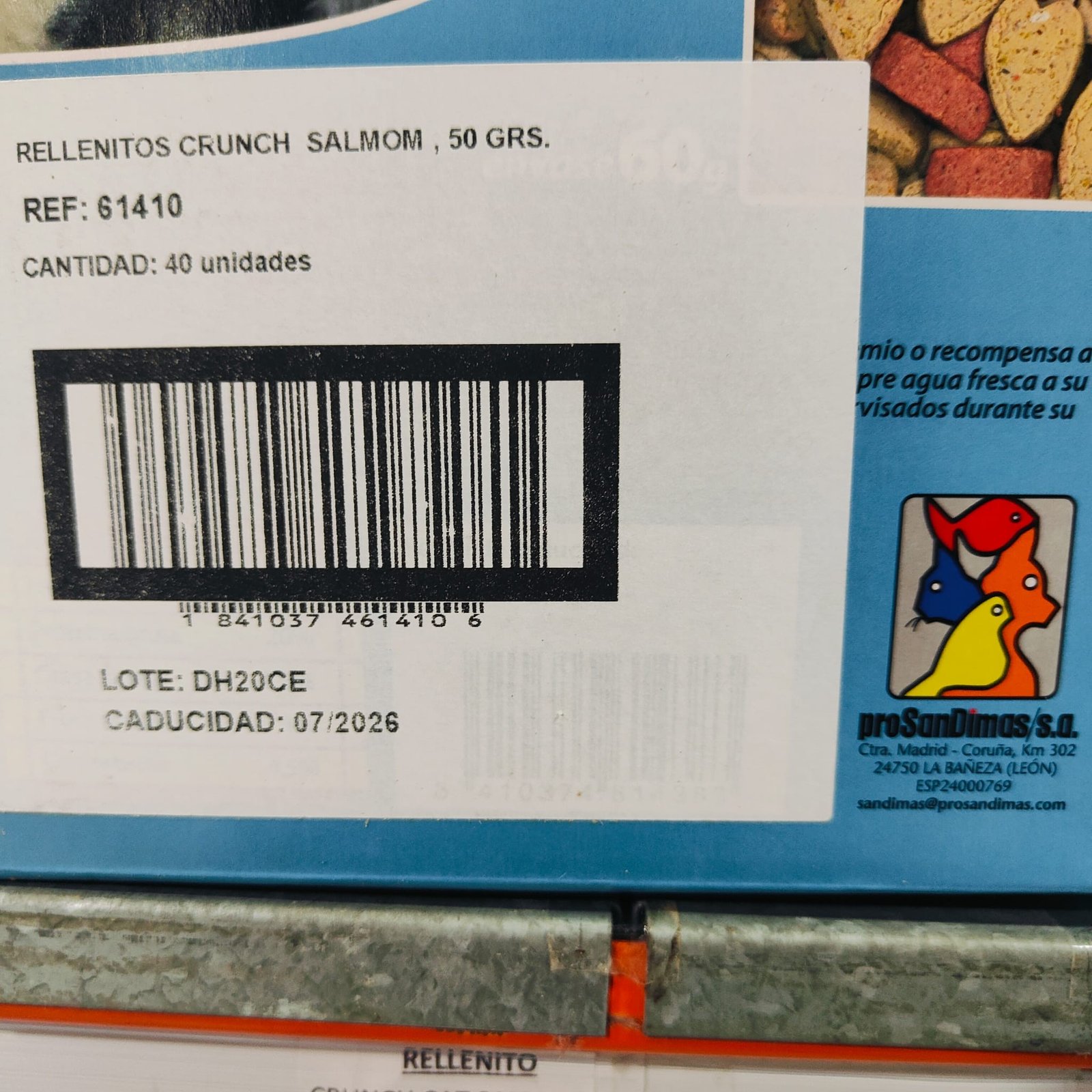 Rellenito Crunch Cat Salmon Bolsa 50GR. C/40 Bolsas - Imagen 2