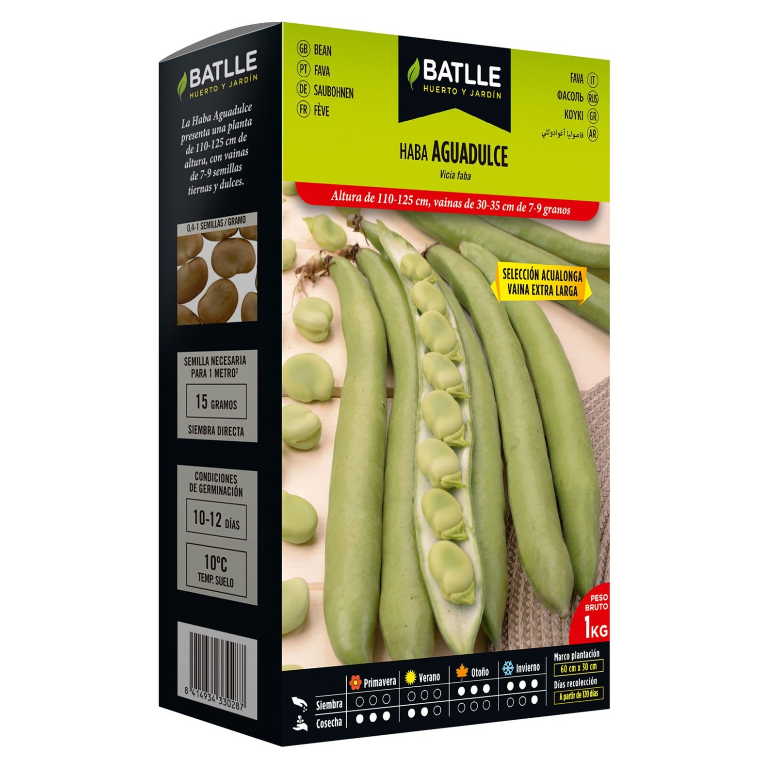 Haba Aguadulce 1 KG. Sel.acualonga