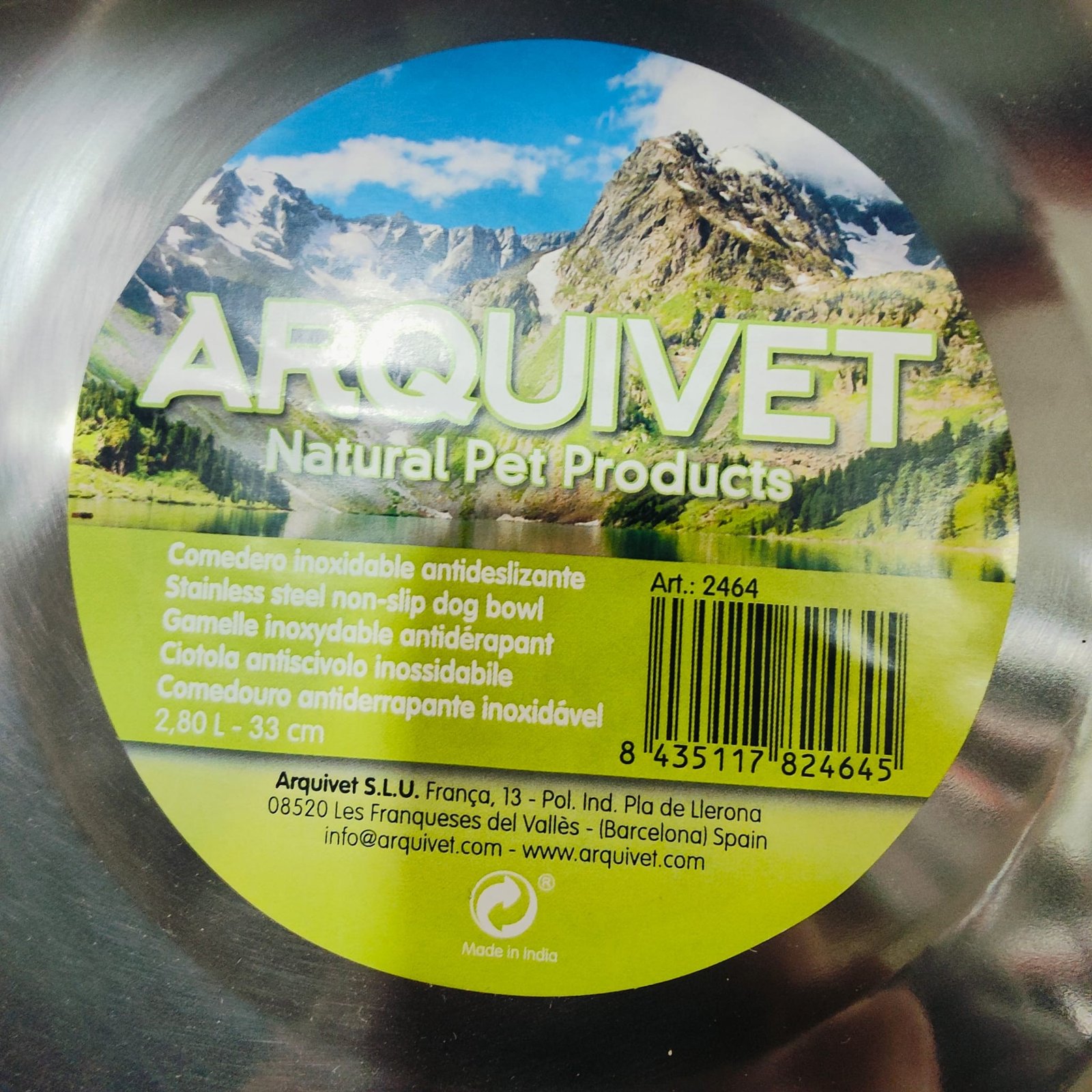 Comedero Acero Inox.antideslizante 33cm /2,8Lts. - Imagen 3