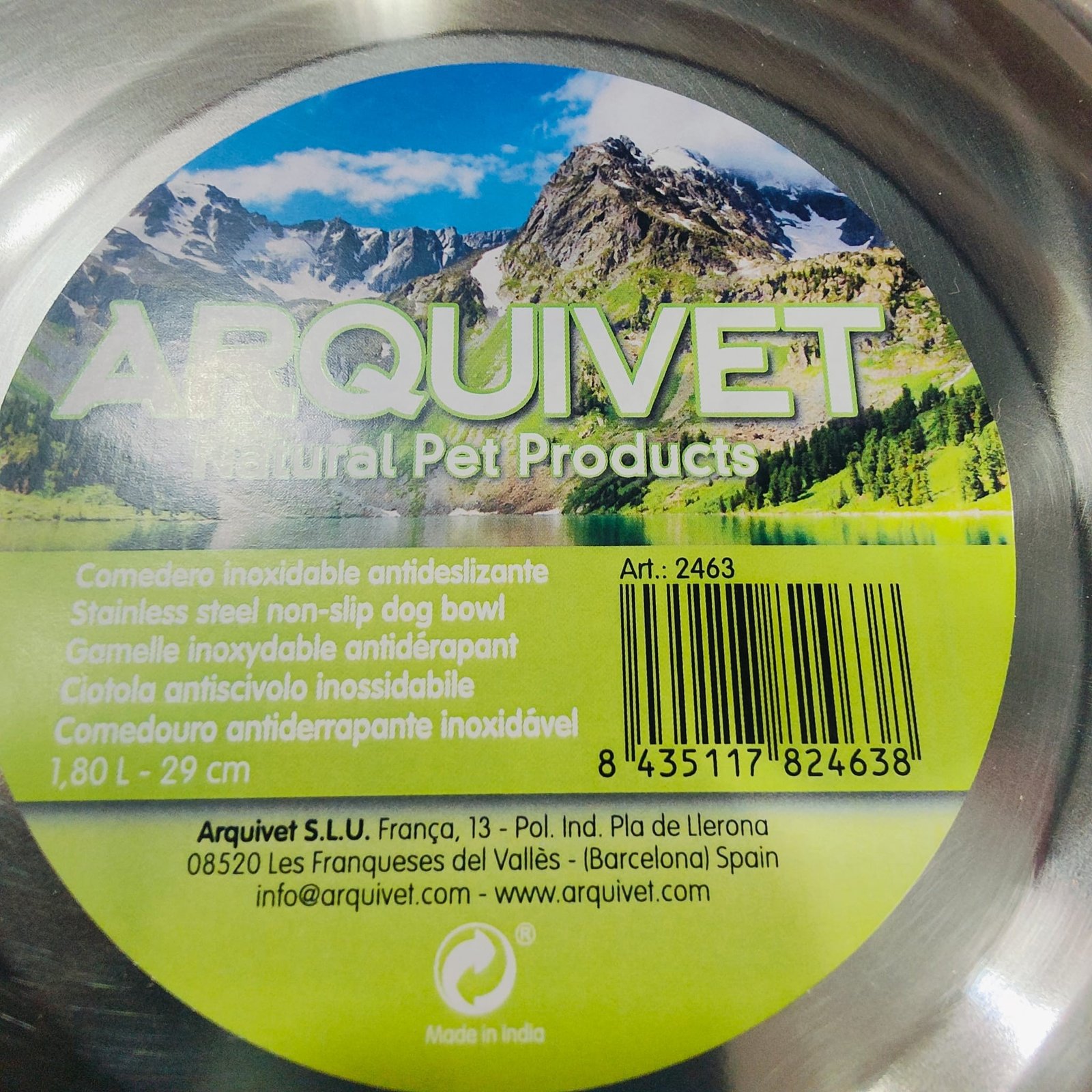 Comedero Acero Inox.antideslizante 33cm /2,8Lts. - Imagen 4