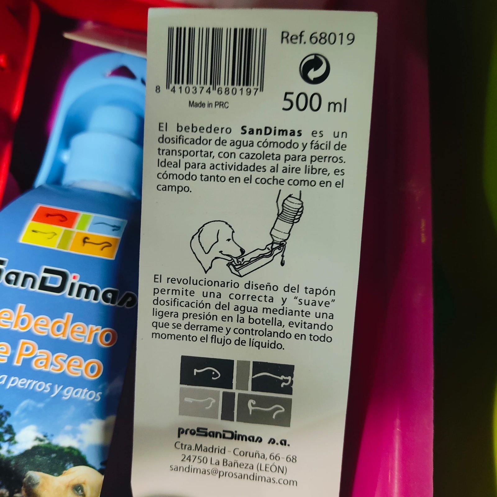 Bebedero de Paseo 500ML. - Imagen 2