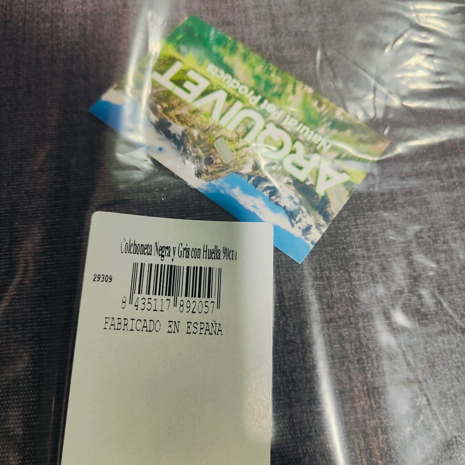 Colchoneta Negra y Gris con Huella 90cm. - Imagen 2