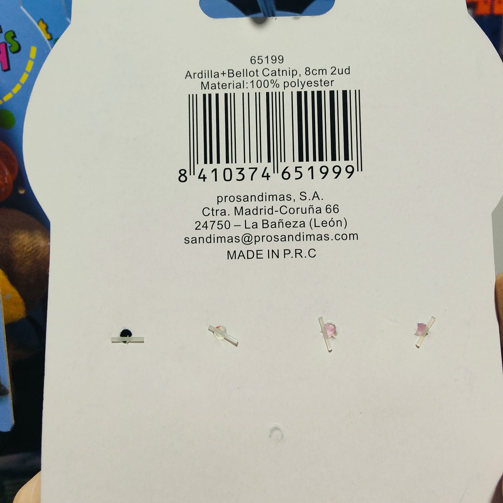 Ardilla + Bellota Catnip 8cms. 2 Piezas - Imagen 2