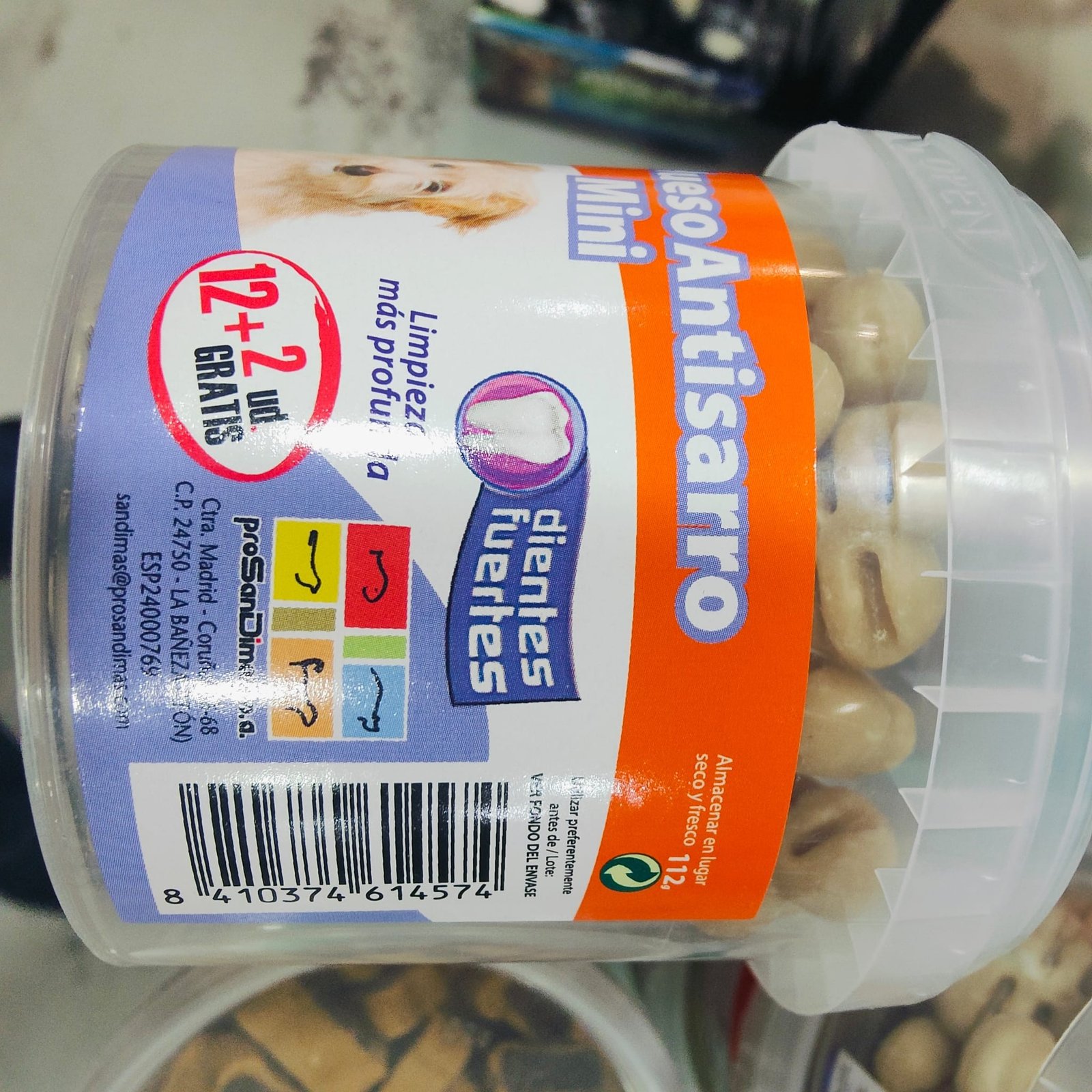 Hueso Antisarro Mini Xs Bote 12 UDS.X 12.5GR. - Imagen 2