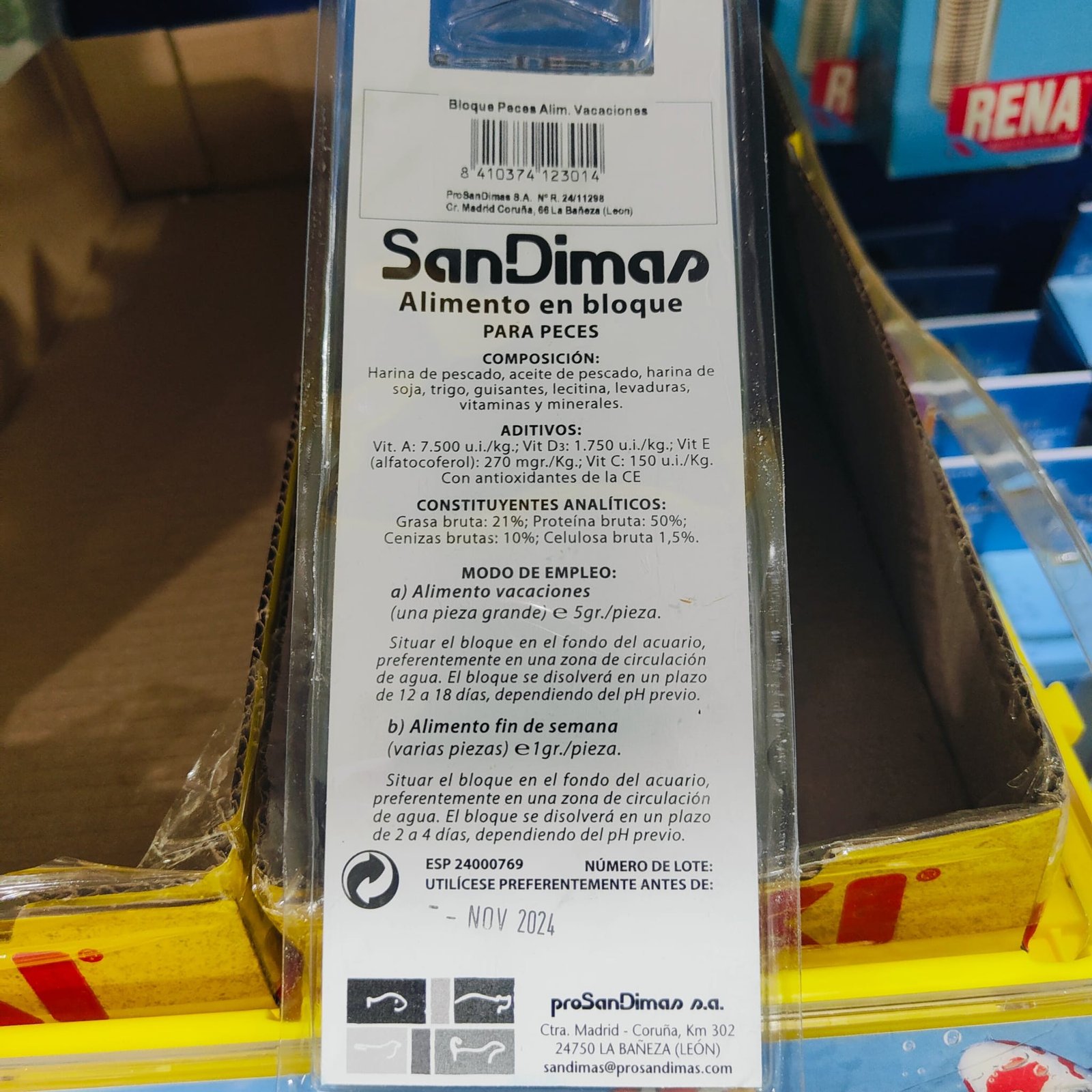 Alimento Peces en Bloque Vacaciones. - Imagen 2