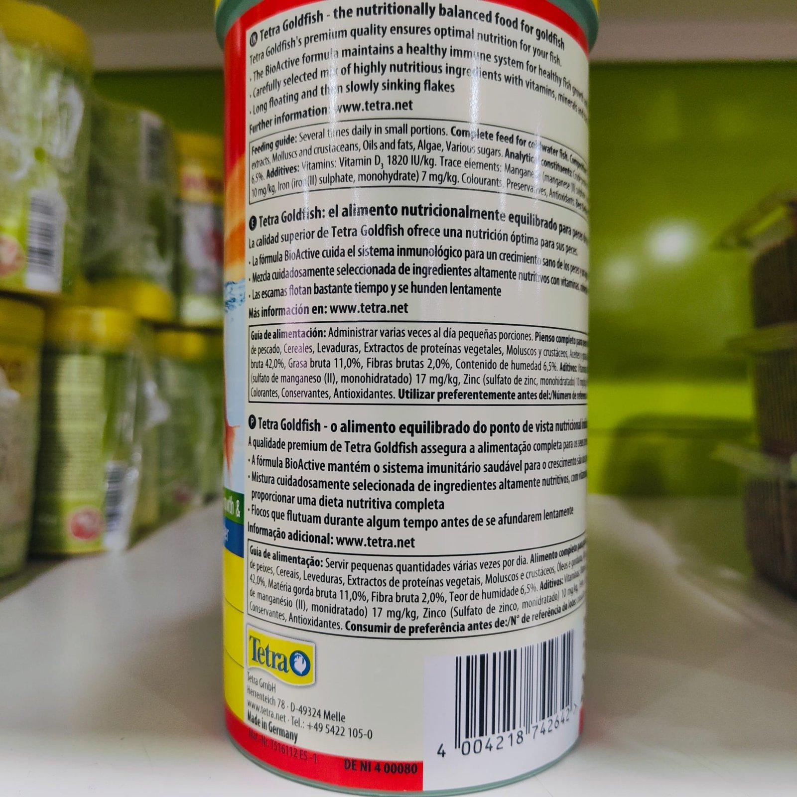 Tetra Goldfish 1 LT. Escamas - Imagen 2