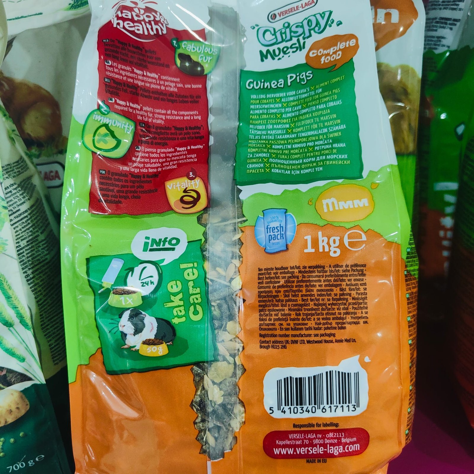 Cobaya Crispy Muesli 1 KG. Versele-laga - Imagen 10