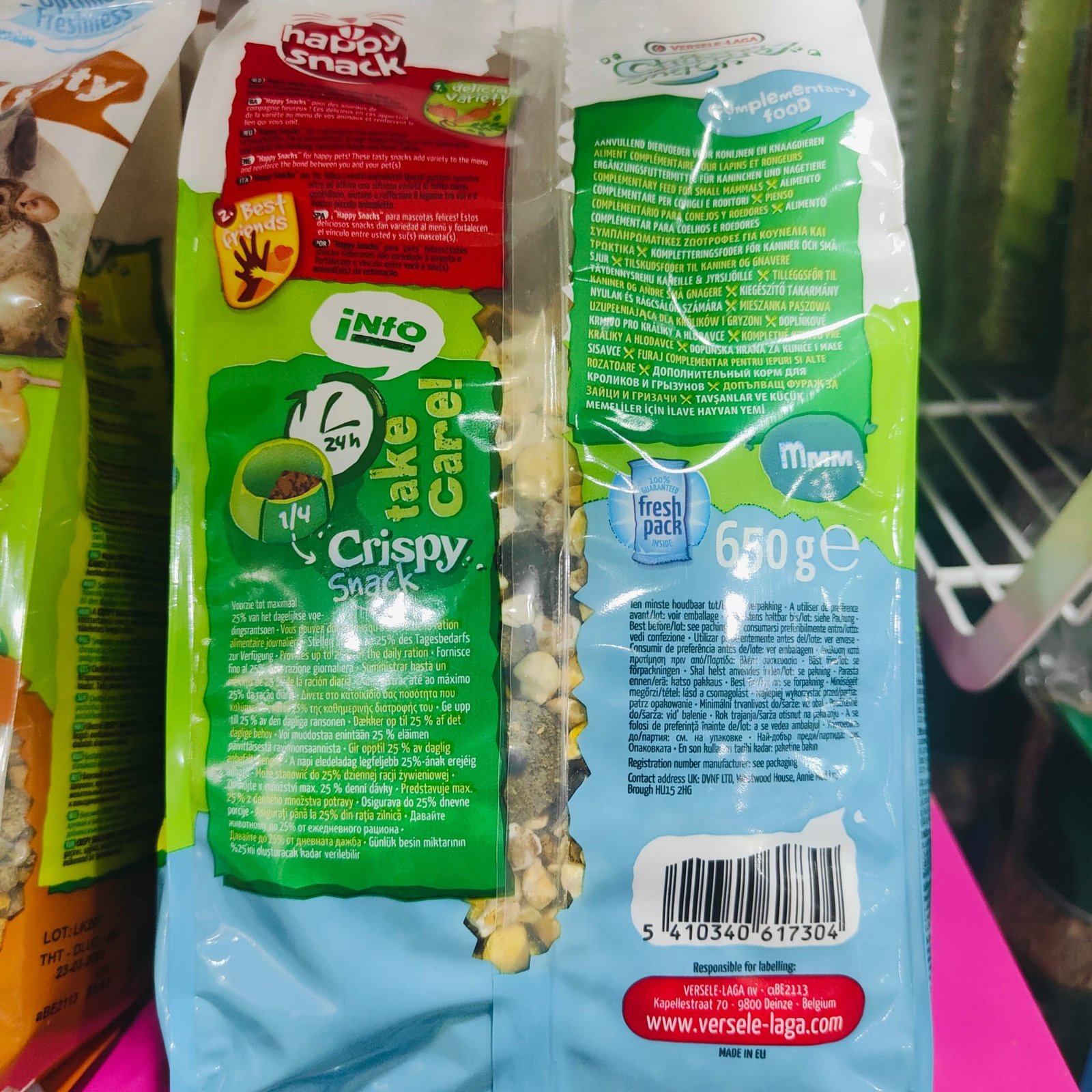 Crispy Snack Popcorn 650 GR. Versele Laga - Imagen 6