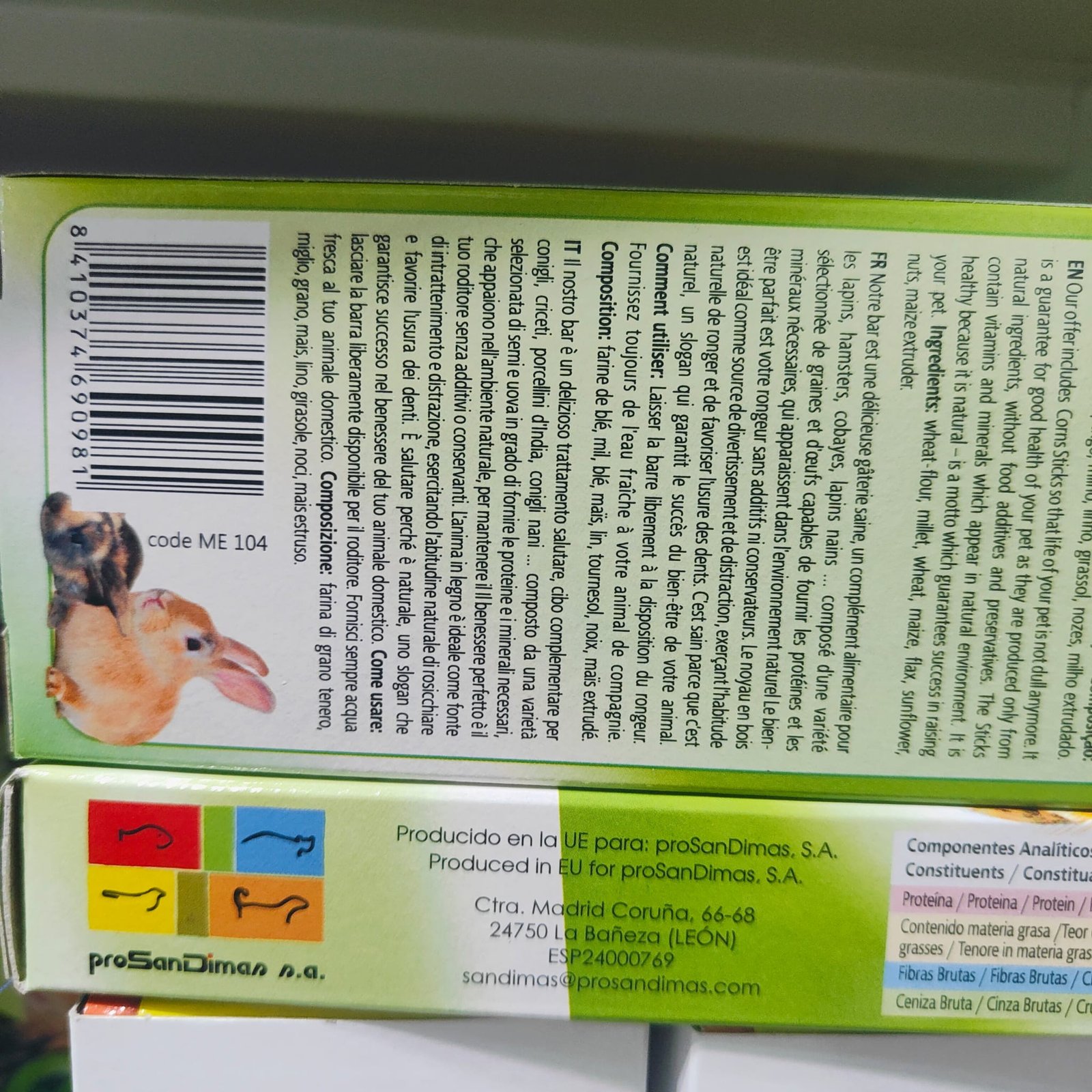 Barritas Roedores Nueces 90gr./2 Uds. - Imagen 2