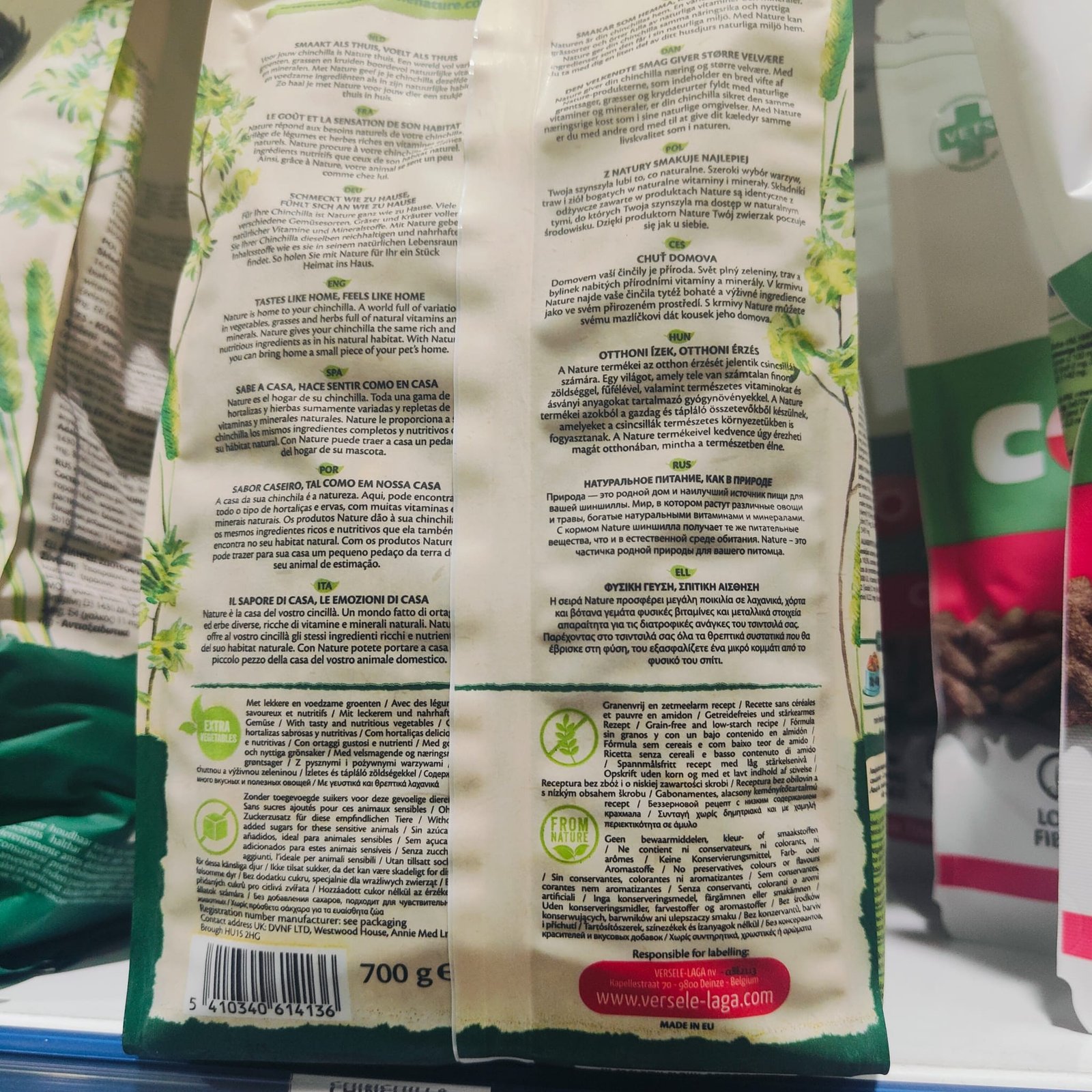 Chinchilla Nature 700gr. Versele-laga - Imagen 3