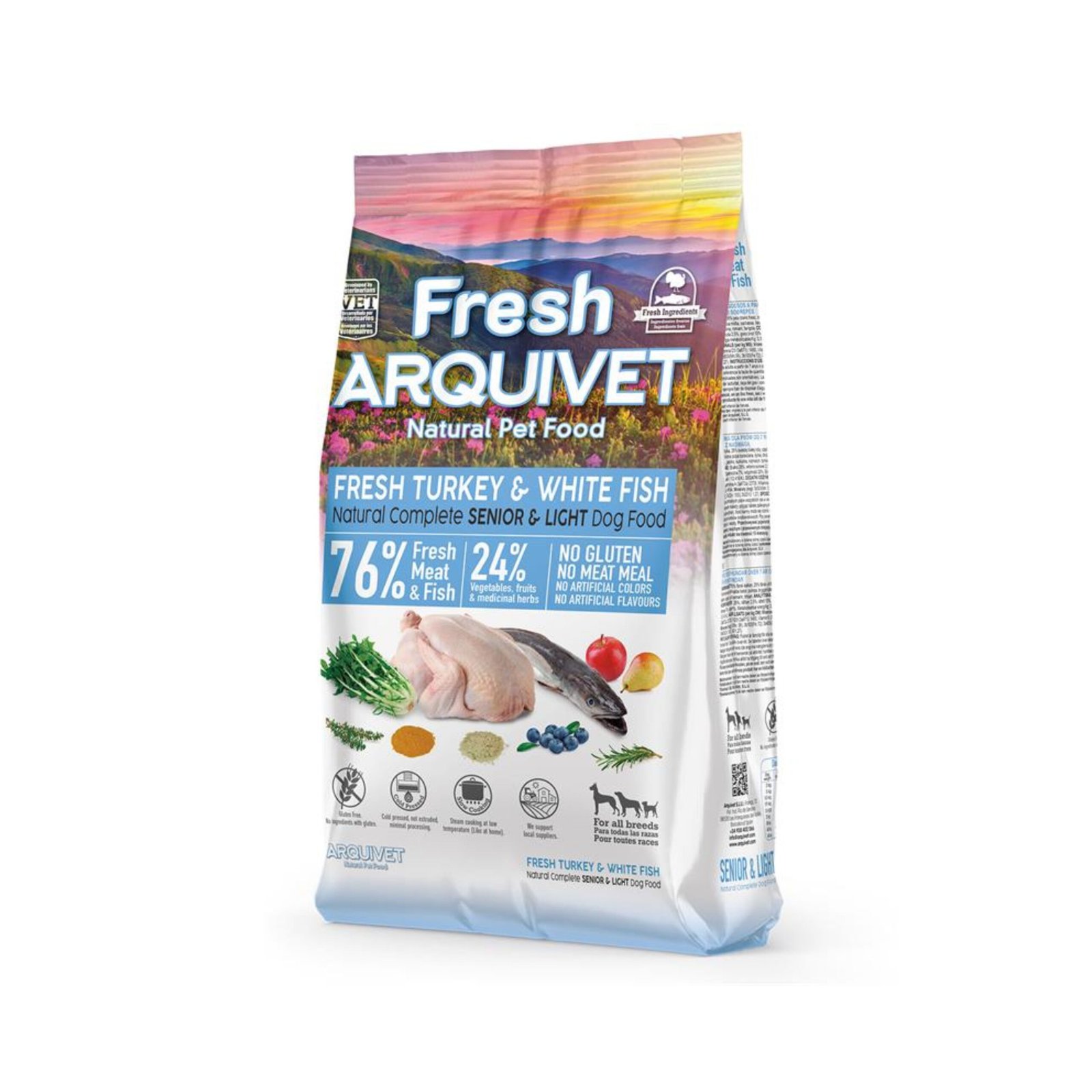 Arquivet Fresh Senior Light Pavo & White Fish 2,5Kg