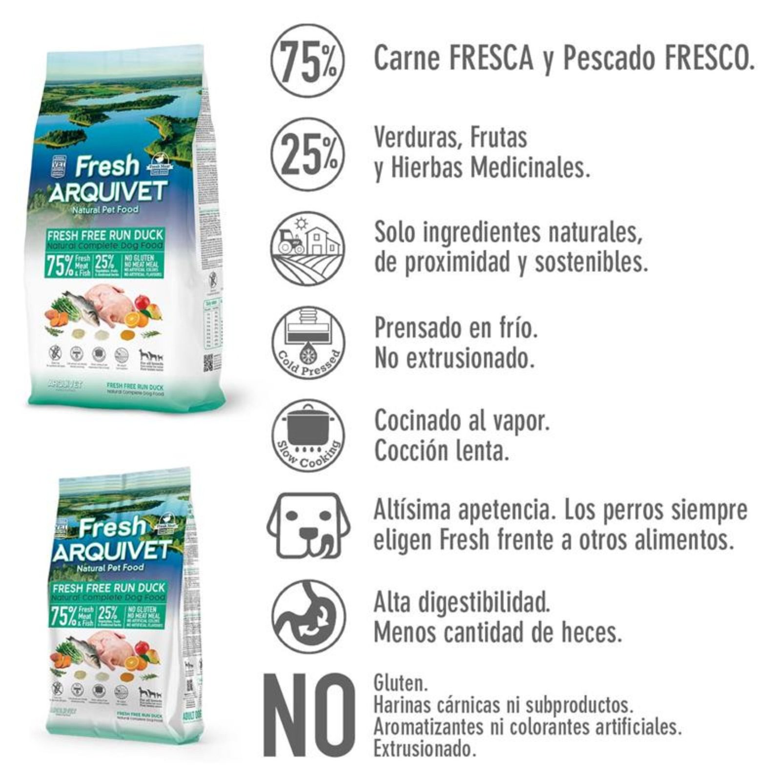 Arquivet Fresh Free Run Duck - 2,5 Kg. - Imagen 2