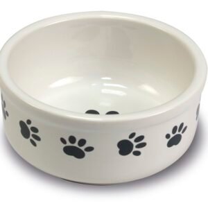 Comedero Ceramica Huellas 15 Cm.