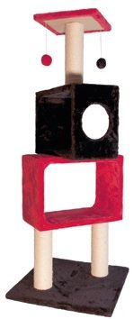 Rascador Rojo y Negro 50x50x124cm.