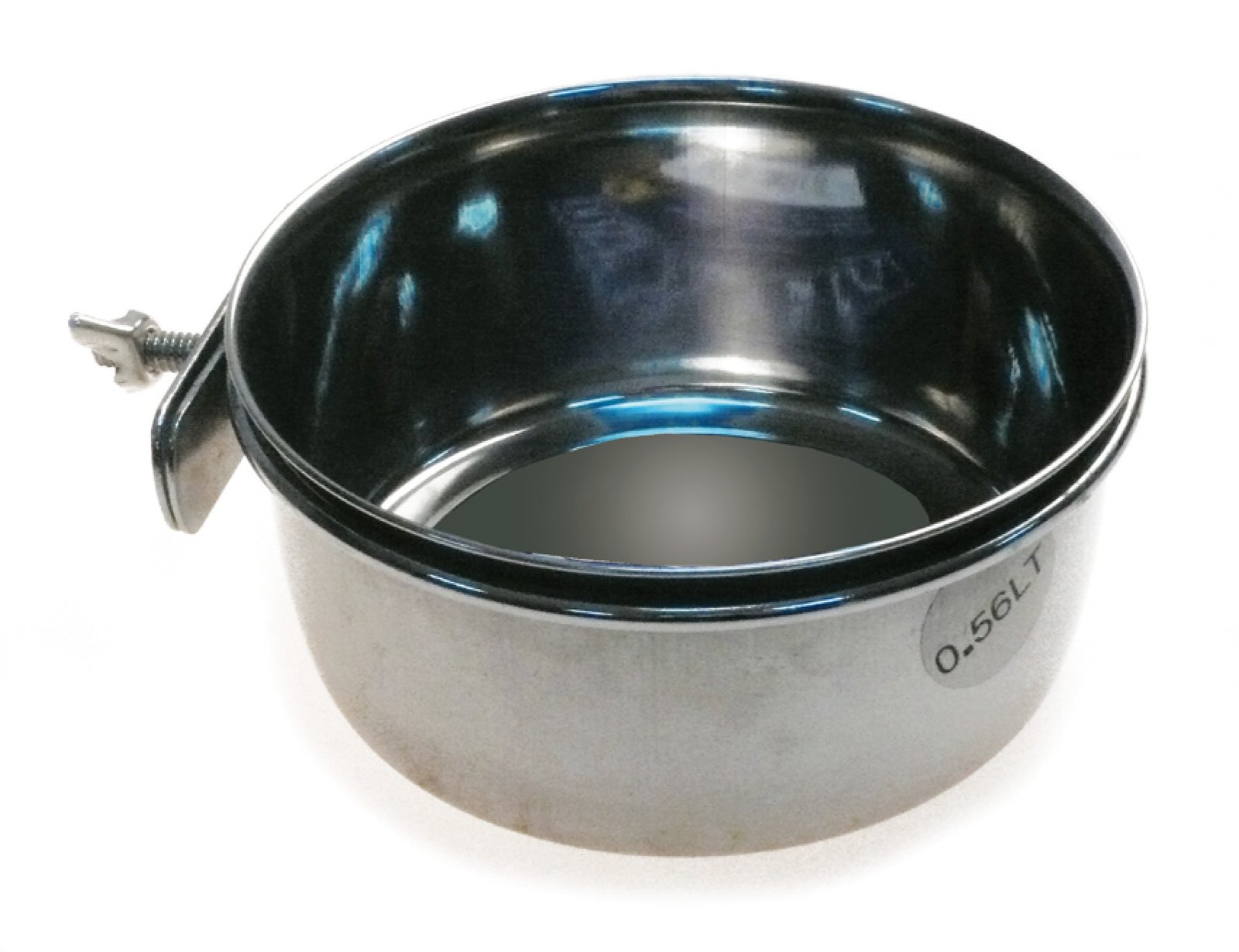 Comedero Loro Inox. 9,5cm.CON Tornillo