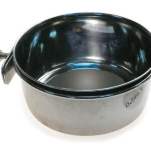 Comedero Loro INOX.12cm con Tornillo