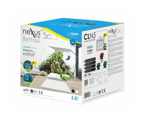 Acuario Nexus 5C Betta Life. Blanco