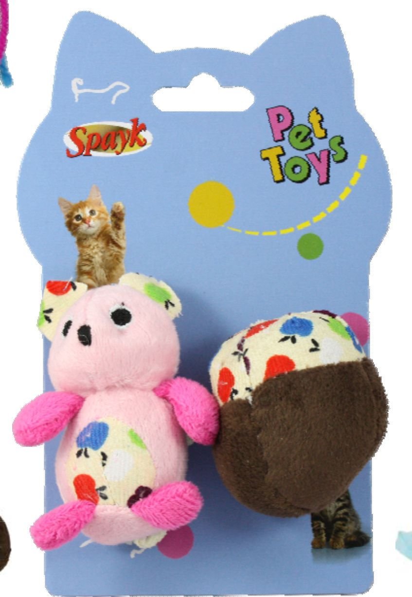 Ardilla + Bellota Catnip 8cms. 2 Piezas